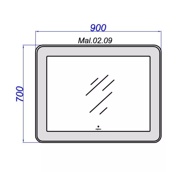 Зеркало AQWELLA Малага, Выбрать размер: 90, изображение 2
