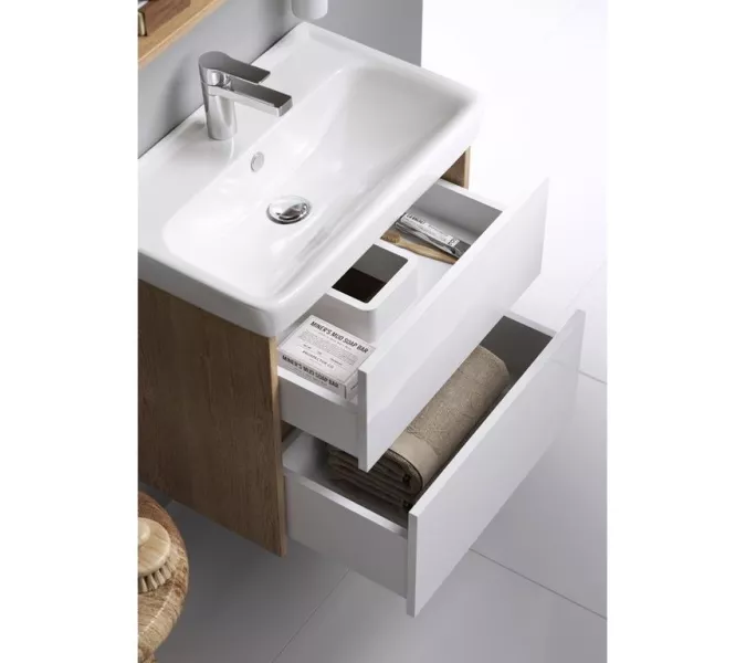 Тумба подвесная AQWELLA Сити 50, Выбрать размер: 50, Выбрать цвет: Дуб балтийский, изображение 4