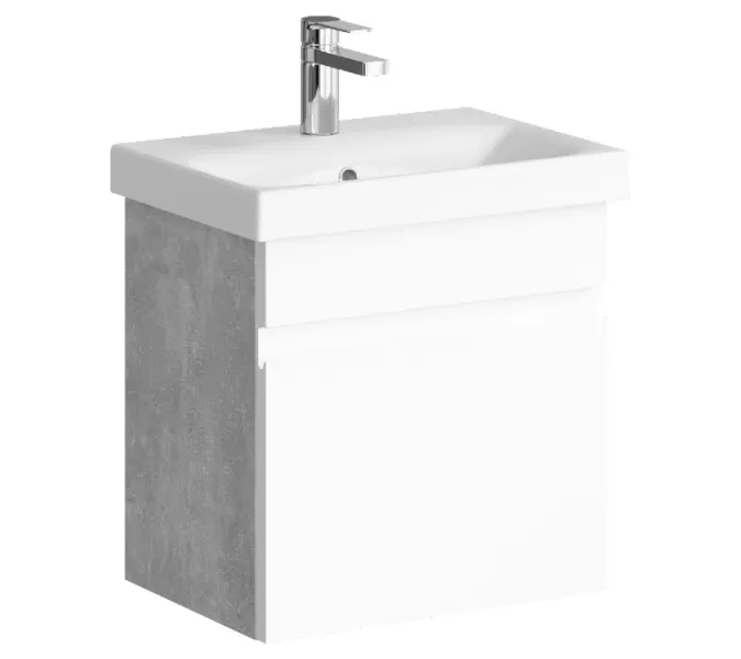 Тумба подвесная AQWELLA Smart 50, Выбрать размер: 50, Выбрать цвет: Бетон светлый, изображение 2