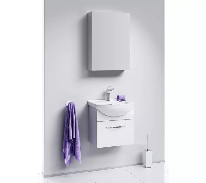 Подвесная тумба для ванной комнаты AQWELLA Аллегро, Выбрать размер: 50, Внешний вид: 1 ящик, изображение 3