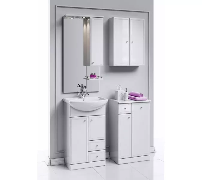 Тумба напольная с раковиной AQWELLA 55 Барселона на цоколе, изображение 3