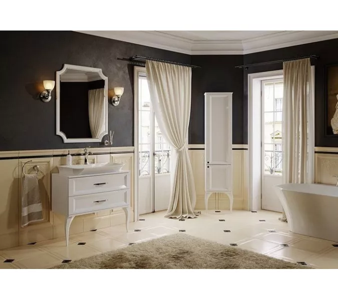 Тумба напольная AQWELLA LaDonna, Выбрать цвет: Белый, изображение 4