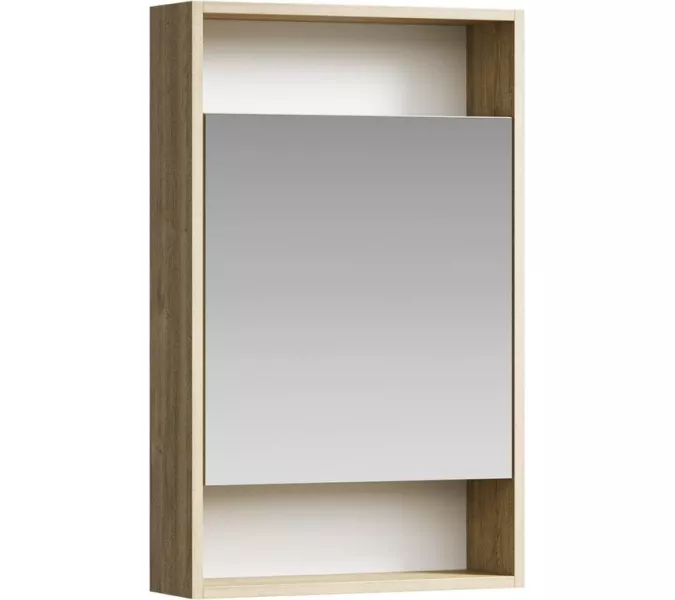 Зеркало-шкаф AQWELLA Сити, Выбрать размер: 50, Выбрать цвет: Дуб балтийский