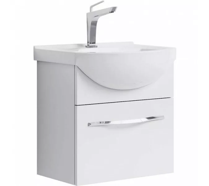 Подвесная тумба для ванной комнаты AQWELLA Аллегро, Выбрать размер: 50, Внешний вид: 1 ящик