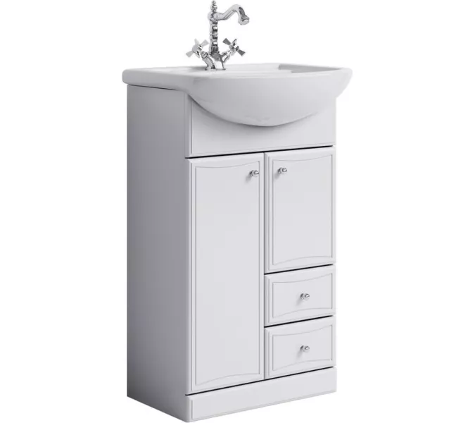 Тумба напольная с раковиной AQWELLA 55 Барселона на цоколе