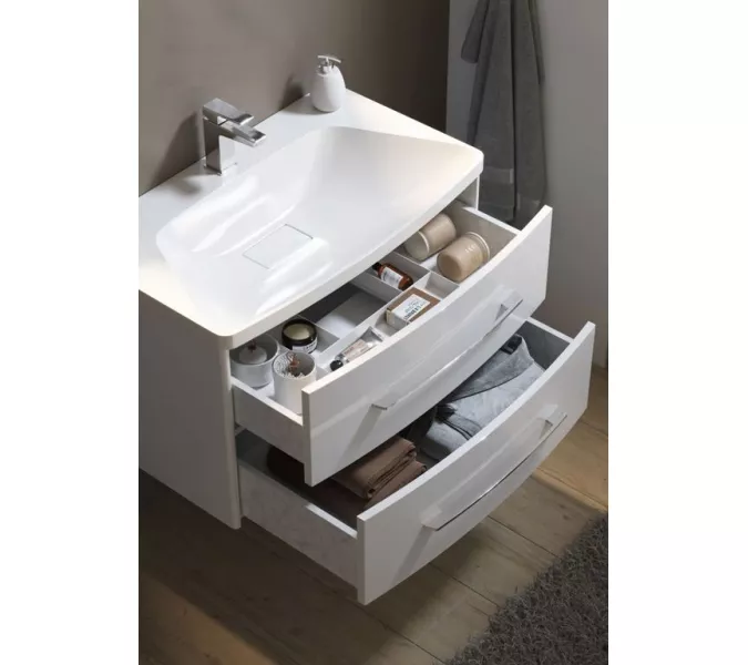 Тумба подвесная с умывальником AQWELLA Неринга 80, изображение 2