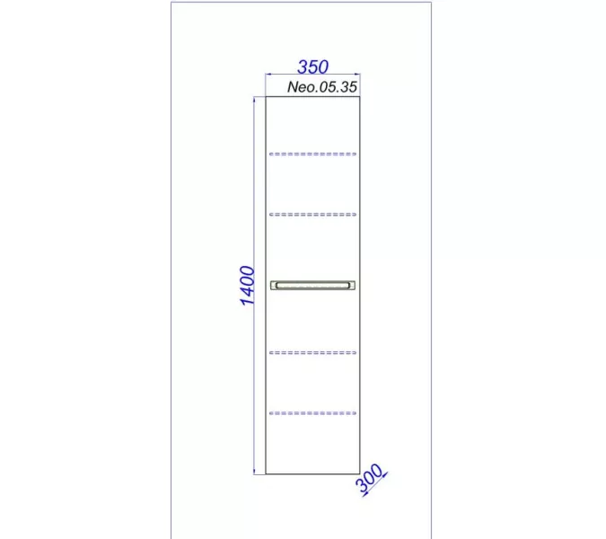 Пенал подвесной AQWELLA Нео 35, изображение 2