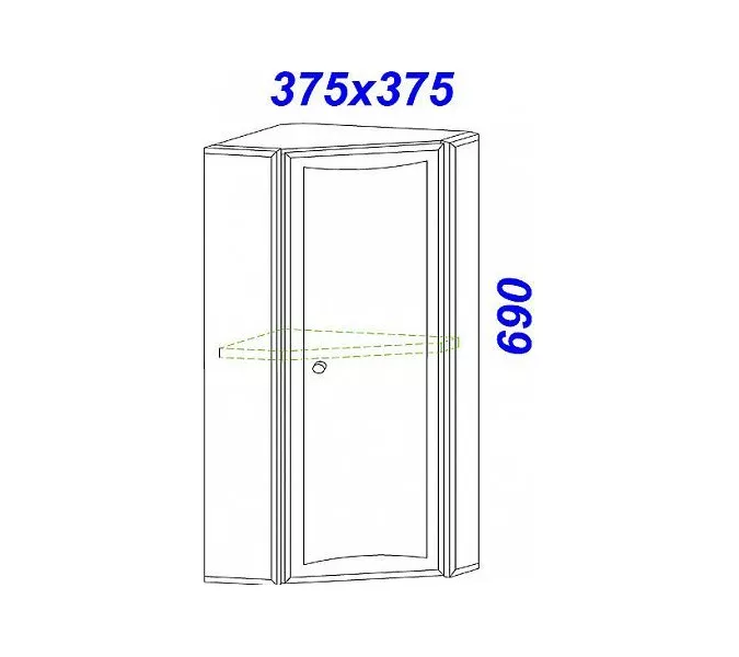 Подвесной шкаф AQWELLA Барселона 38, изображение 2
