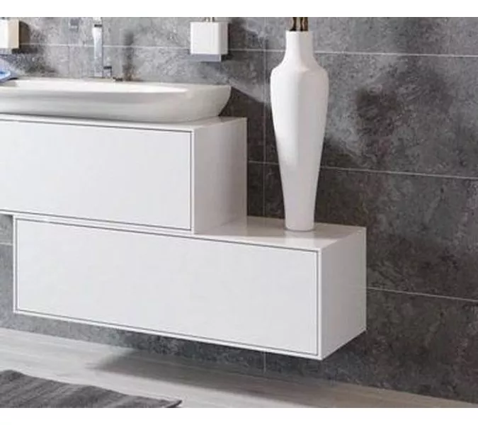 Тумба подвесная AQWELLA Genesis, Выбрать размер: 100, Выбрать цвет: Белый