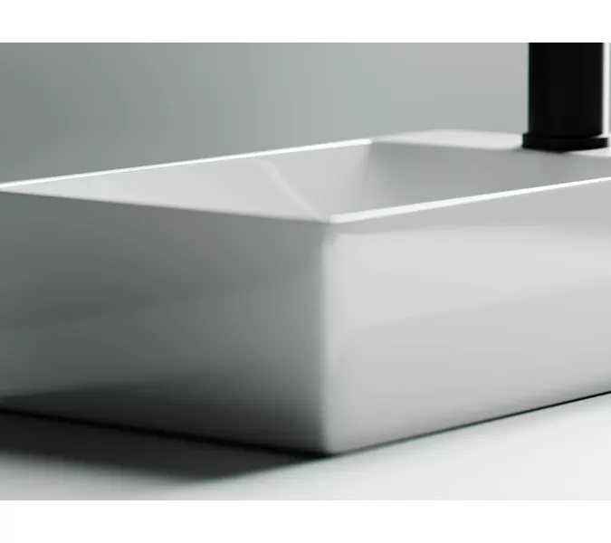 Умывальник подвесной прямоугольный Ceramica Nova Element, Ориентация: правая, изображение 3