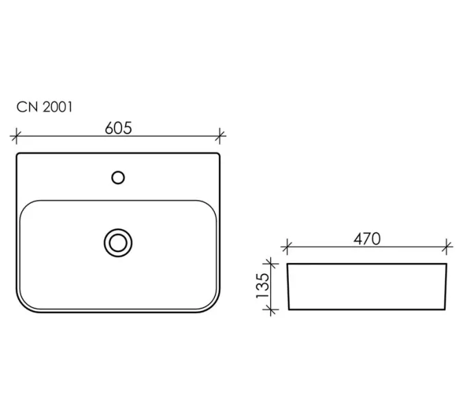 Умывальник накладной Ceramica Nova AURA CN2001, изображение 6