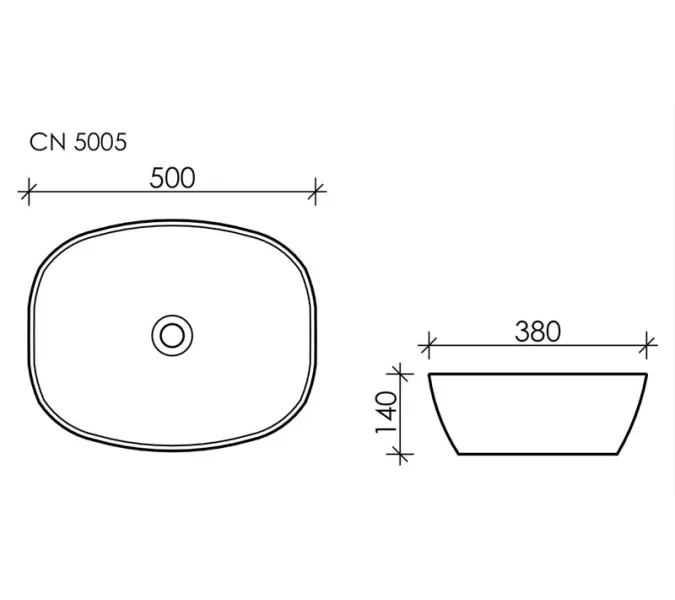 Умывальник чаша накладная овальная Ceramica Nova Element CN5005, изображение 7