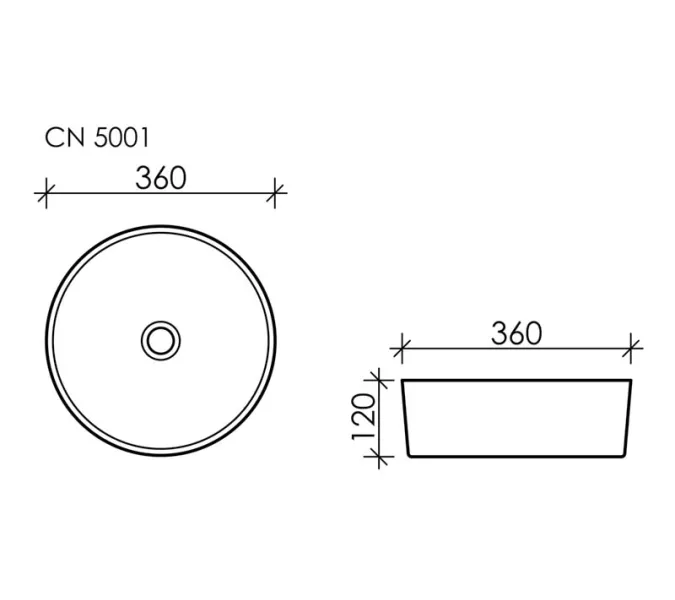 Умывальник чаша накладная круглая Ceramica Nova Element CN5001, изображение 10
