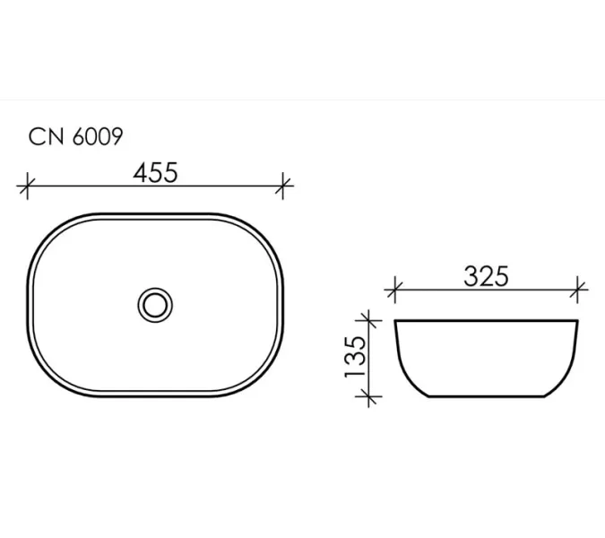 Умывальник чаша накладная прямоугольная Ceramica Nova Element CN6009, изображение 6