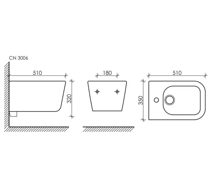 Подвесное биде Ceramica Nova New Day CN3006, изображение 6