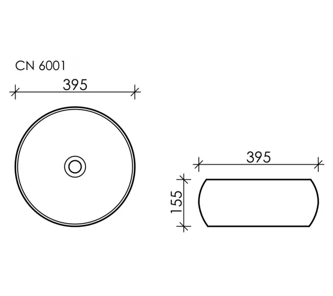 Умывальник чаша накладная круглая  Ceramica Nova Element CN6001, изображение 7