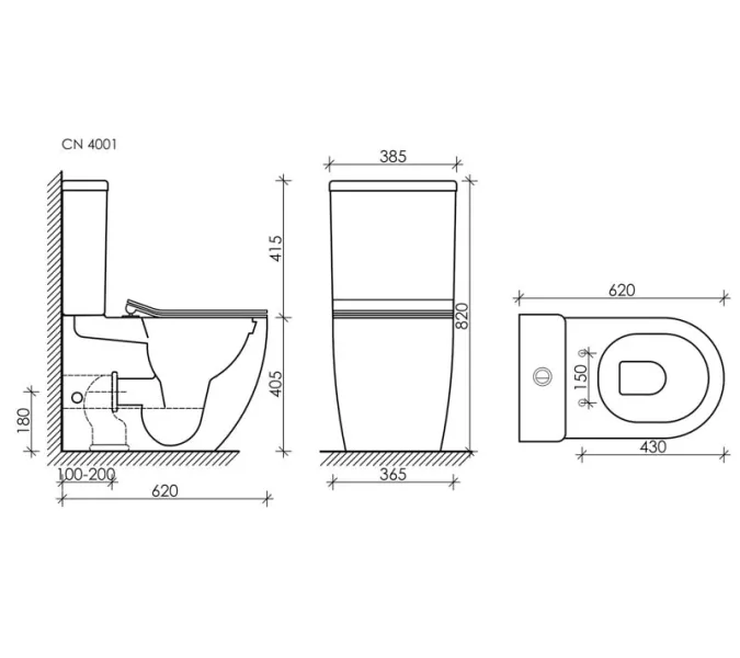Напольный пристенный унитаз Ceramica Nova Metropol Rimless CN4001, изображение 10