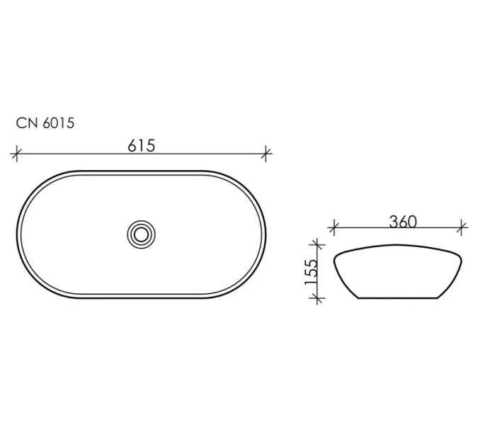 Умывальник чаша накладная овальная Ceramica Nova ElementCN6015, изображение 7