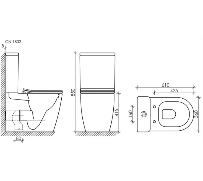 Напольный пристенный унитаз Ceramica Nova Highlight CN1802, изображение 9