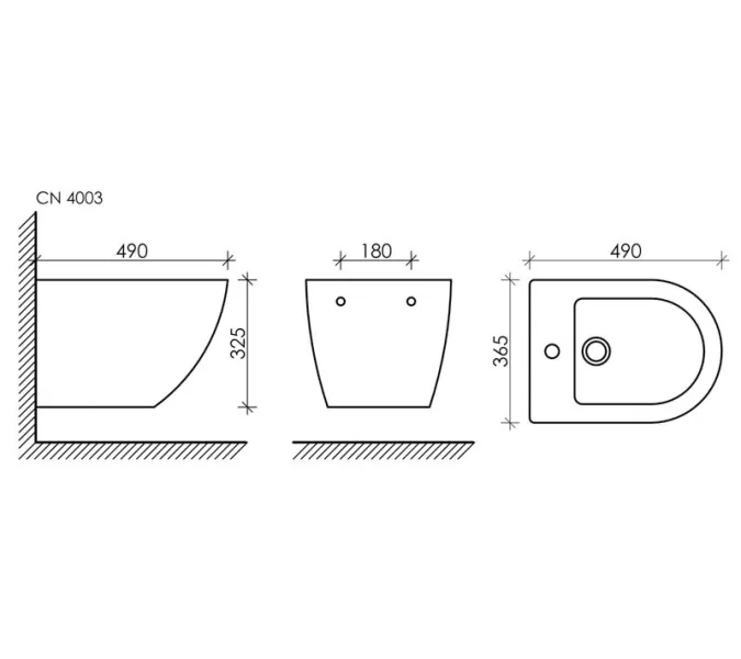 Подвесное биде Ceramica Nova Metropol CN4003, Выбрать цвет: Белый, изображение 12