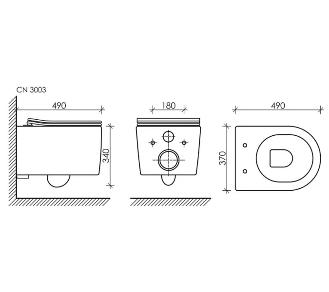 Подвесной унитаз Ceramica Nova Moments Rimless CN3003, изображение 7