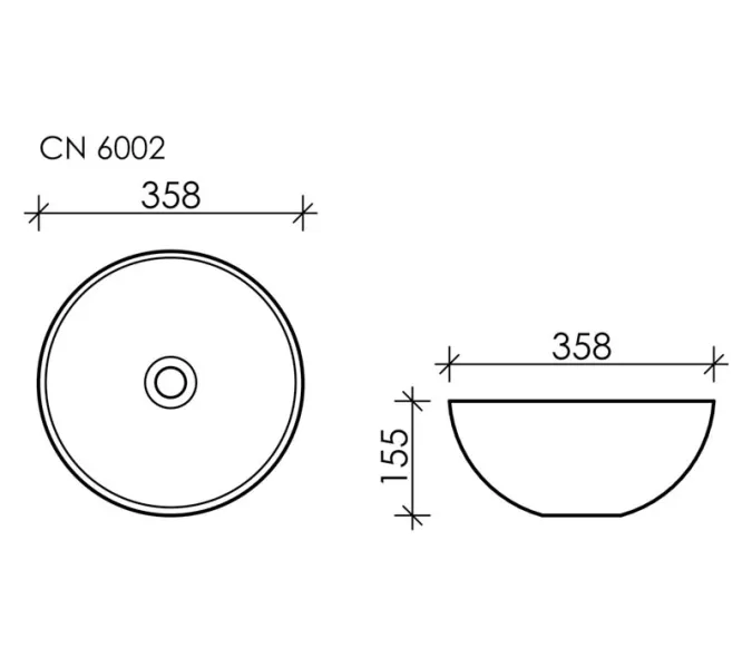 Умывальник чаша накладная круглая Ceramica Nova Element, Выбрать цвет: Белый, изображение 7