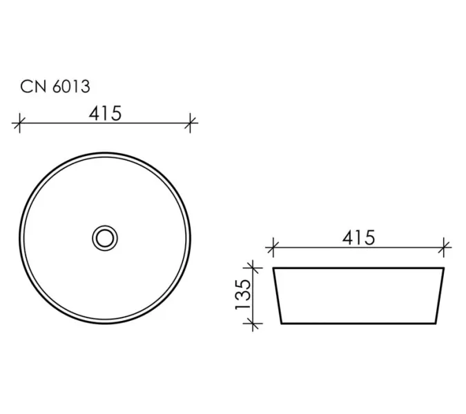 Умывальник чаша накладная круглая Ceramica Nova Element CN6013, изображение 6