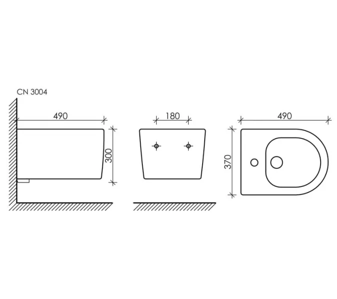 Подвесное биде Ceramica Nova Moments CN3004, изображение 6