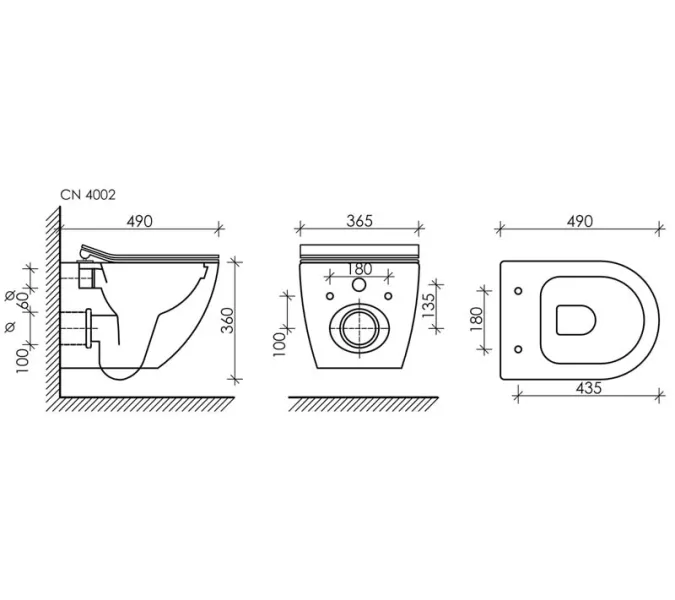 Подвесной унитаз Ceramica Nova Metropol Rimless CN4002, Выбрать цвет: Белый, изображение 12