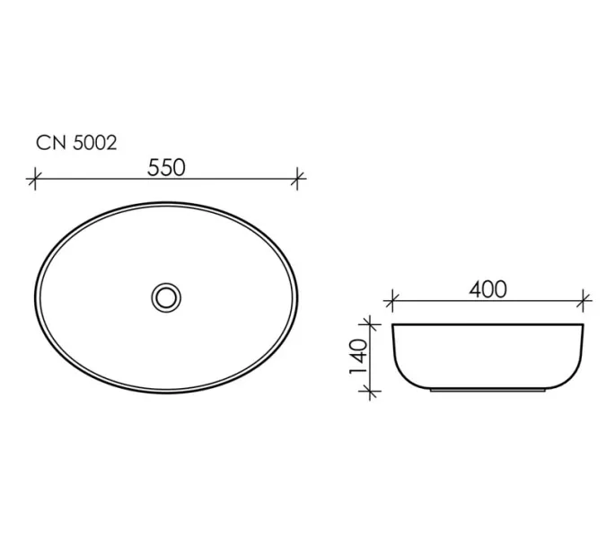 Умывальник чаша накладная овальная Ceramica Nova Element CN5002, изображение 7