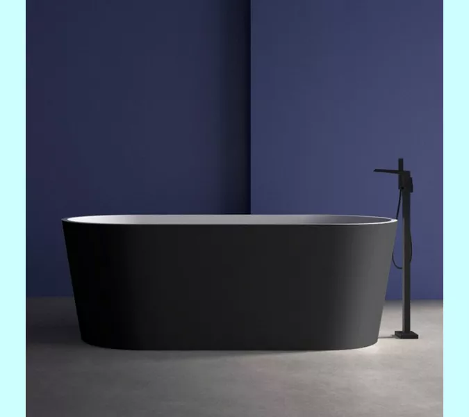 Акриловая ванна ABBER AB9209MB 170х80, Выбрать цвет: Черный матовый, изображение 7
