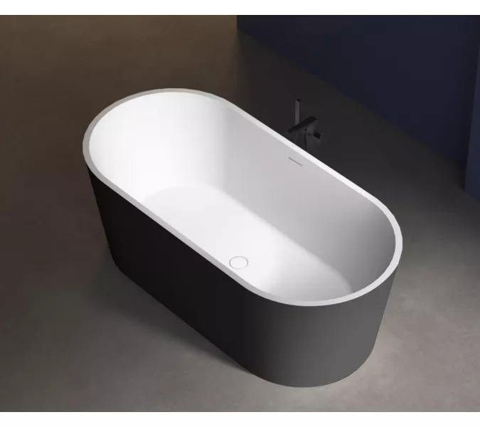 Акриловая ванна ABBER AB9209MB 170х80, Выбрать цвет: Черный матовый, изображение 9