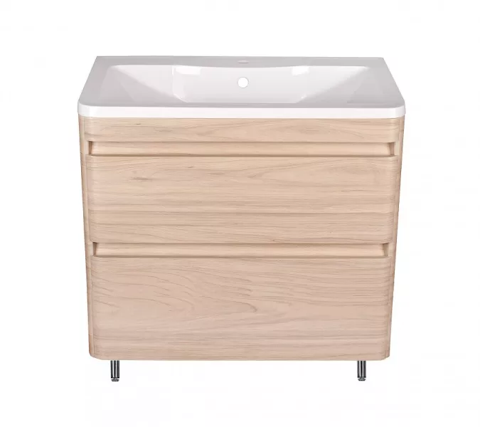 Тумба напольная с раковиной Style Line Атлантика, ясень перламутр, Выбрать цвет: Ясень перламутр, Выбрать размер: 60