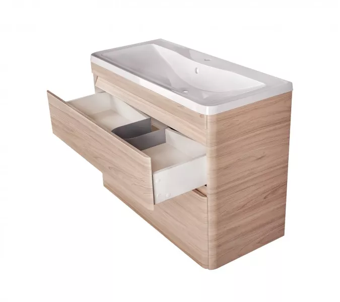 Тумба напольная с раковиной Style Line Атлантика, ясень перламутр, Выбрать цвет: Ясень перламутр, Выбрать размер: 60, изображение 2