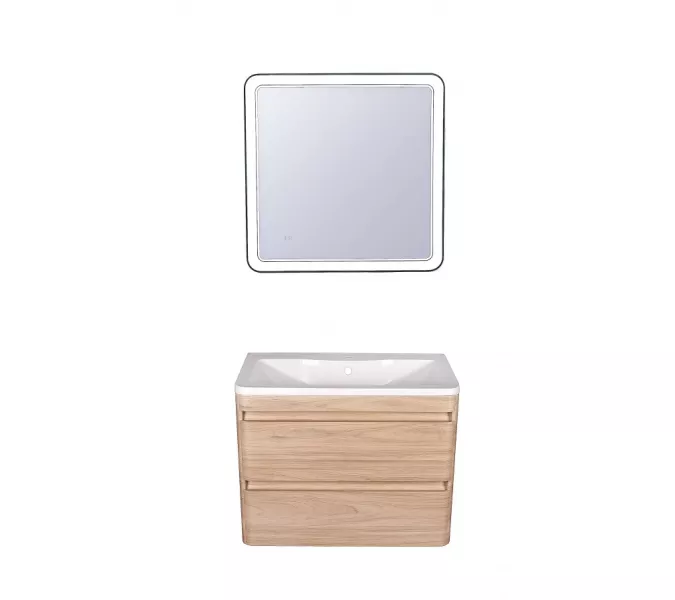 Тумба подвесная с раковиной Style Line  Атлантика, Выбрать цвет: Ясень перламутр, Выбрать размер: 60, изображение 4