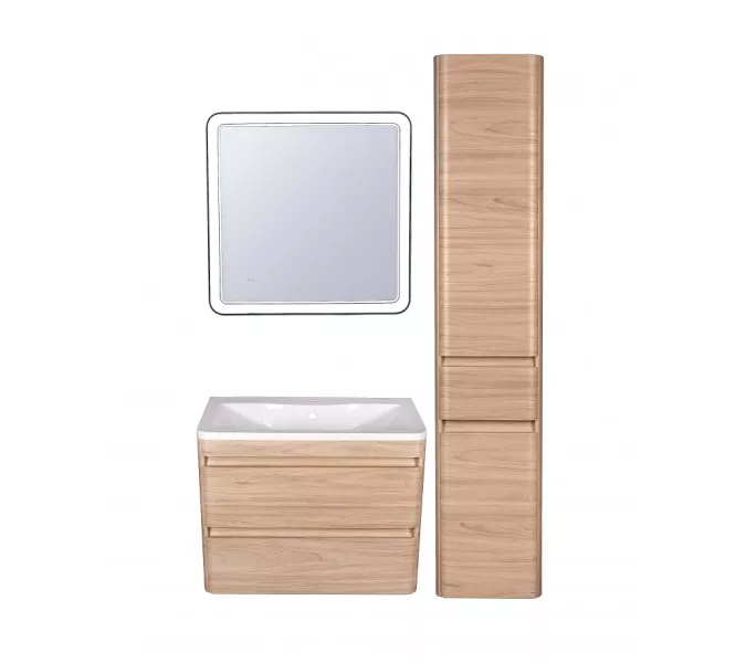 Тумба подвесная с раковиной Style Line  Атлантика, Выбрать цвет: Ясень перламутр, Выбрать размер: 60, изображение 5