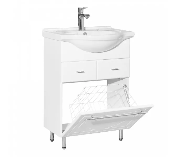 Тумба напольная с раковиной Style Line Лана с бельевой корзиной, изображение 3