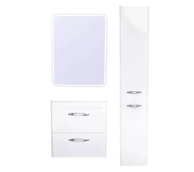 Тумба подвесная с раковиной Style Line Каре, Выбрать размер: 60, изображение 3