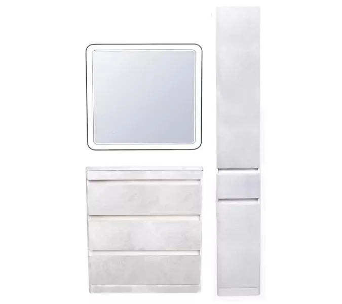 Тумба напольная с раковиной Style Line Атлантика 80 Люкс Plus бетон крем, Выбрать цвет: Бетон крем, Выбрать размер: 80, изображение 8