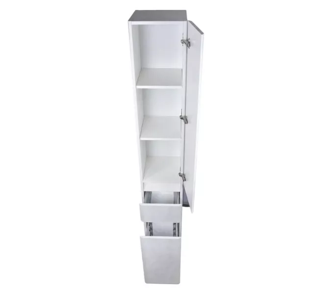 Пенал универсальный Style Line Атлантика, Выбрать цвет: Бетон светлый, Выбрать размер: 30, Ориентация: правая, Комплектация: Бельевая корзина, изображение 2