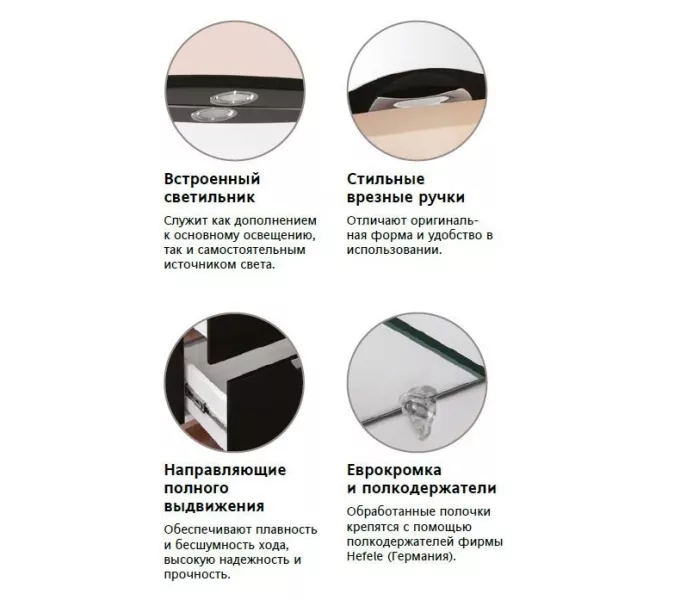 Тумба подвесная с раковиной Style Line Жасмин, Выбрать размер: 50, изображение 7