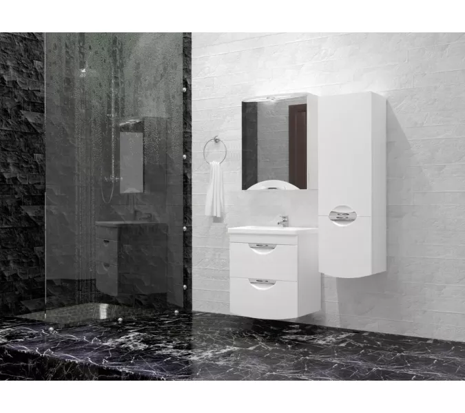 Тумба подвесная с раковиной Style Line Жасмин, Выбрать размер: 50, изображение 3