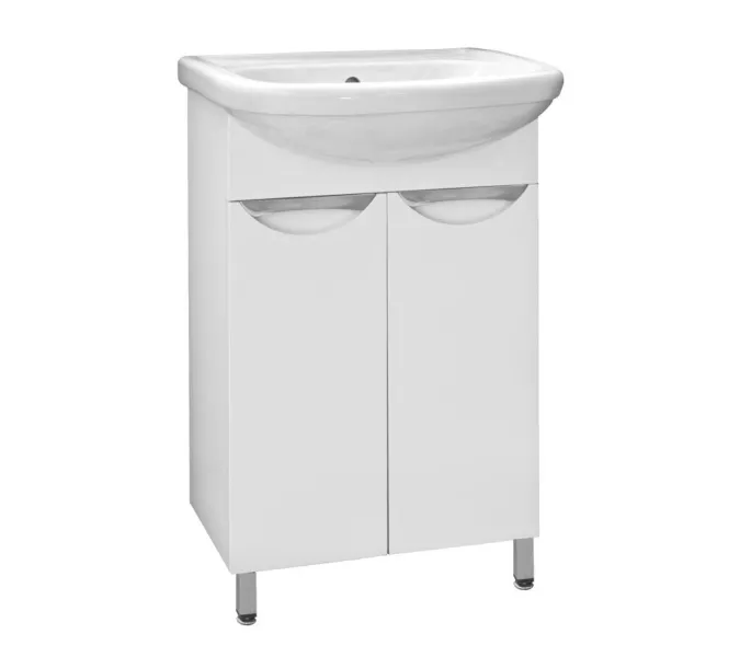 Тумба напольная с раковиной Style Line Жасмин, Выбрать размер: 55, Ориентация: универсальная, Комплектация: Без корзины