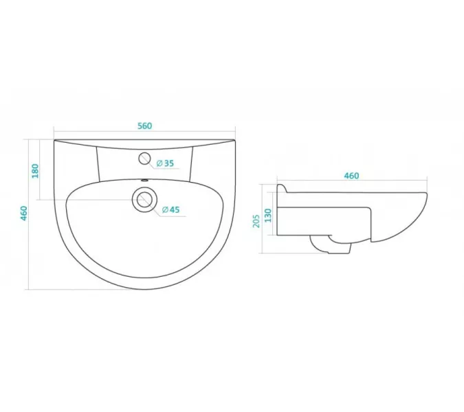 Тумба напольная с раковиной Style Line Олеандр, Выбрать размер: 55, Выбрать цвет: Белый, изображение 7