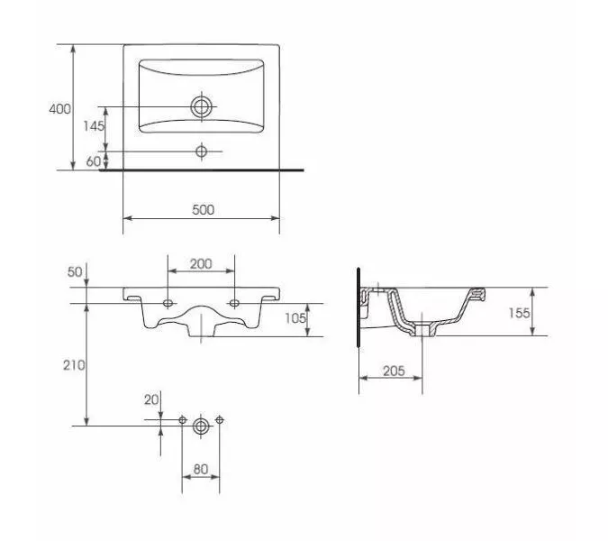 Тумба напольная с раковиной Style Line Канна, Выбрать размер: 50, изображение 6