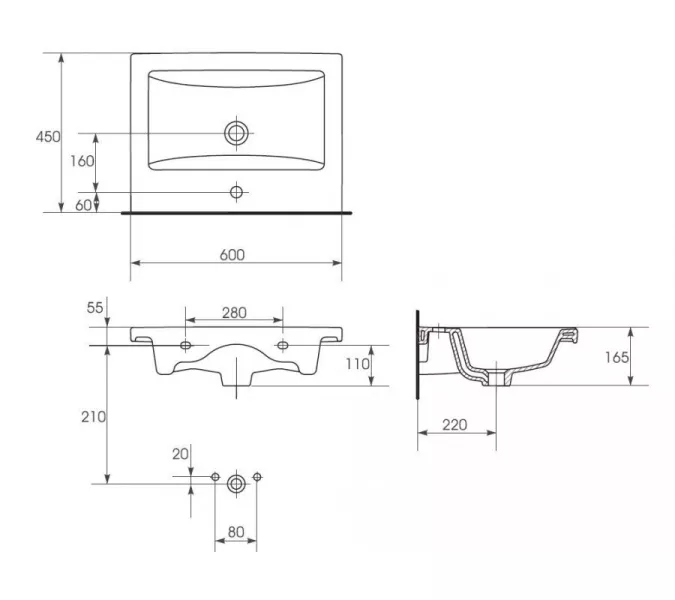 Тумба напольная с раковиной Style Line Ориноко с бельевой корзиной, Выбрать размер: 60, изображение 5