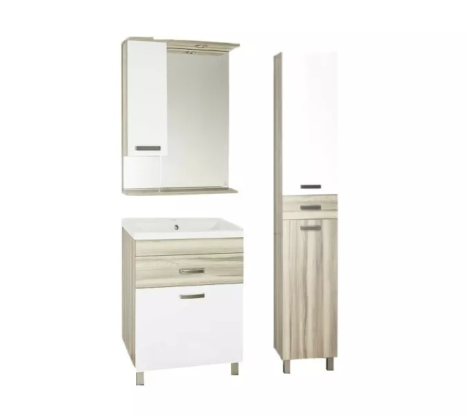 Тумба напольная с раковиной Style Line Ориноко с бельевой корзиной, Выбрать размер: 60, изображение 3