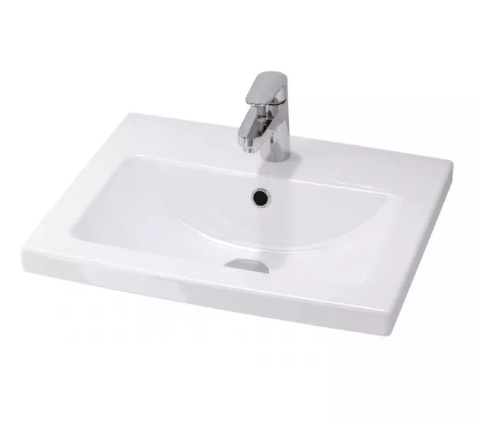 Тумба подвесная с раковиной Style Line Даймонд Люкс Plus, Выбрать размер: 60, Выбрать цвет: Белый, изображение 8