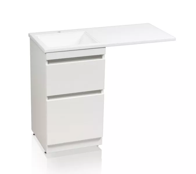 Тумба напольная 2 ящика Style Line с раковиной  Даллас левая/правая, Выбрать размер: 100, изображение 3