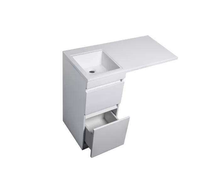 Тумба напольная 2 ящика Style Line с раковиной  Даллас левая/правая, Выбрать размер: 100, изображение 4